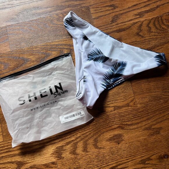 NWT Shein Palm Leaf Print Bikini Bottom Sz S - Picture 5 of 7